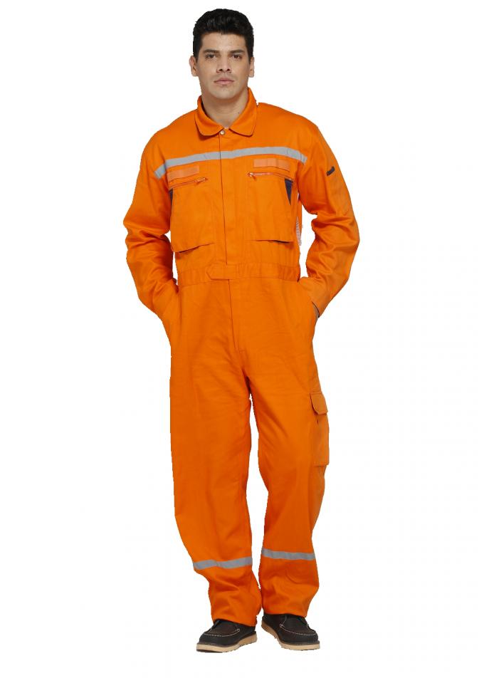 100 Cotton Heavy Duty Work Overalls With Yellow Decorating Reflective