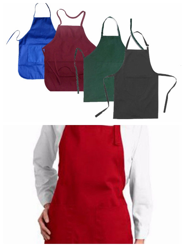 Waterproof Custom Design Restaurant Work Wear Cooking Aprons With Pockets