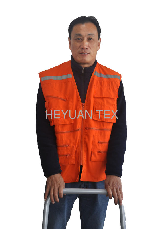 Double Layers Back Mens Winter Work Vest Safety Work Vest With