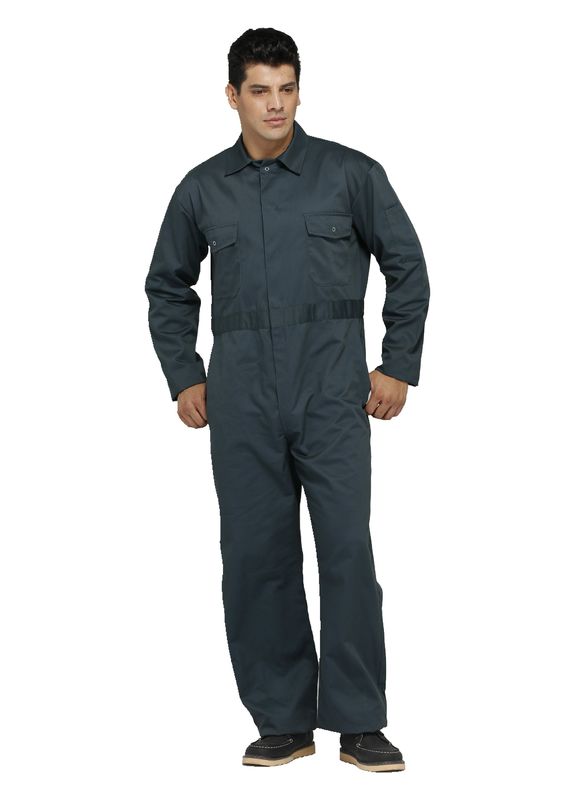 Twill Safety Heavy Duty Overalls Work Clothes With Studs Front Fastening