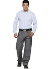 Twill Woven Fabric Mens Multi Pocket Work Trousers With Zipper Tear Resistant