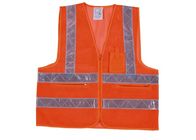 Orange / Yellow High Visibility Work Uniforms Lightweight Hi Vis Vest For Warehouse Worker