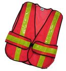 Unisex Outdoor High Visibility Work Uniforms / Custom Size Reflective Work Vest 