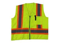 Reflective High Visibility Vest With Pockets , Hi Vis Traffic Vest With En20471