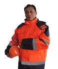 5 In 1 Hi Vis Winter Work Jackets , Winter Safety Jackets Reflective With PU Waterproof