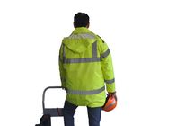 High Visibility Winter Work Jackets , Heavy Duty 300D Oxford Reflective Winter Jackets 