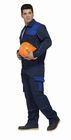 Safety Industrial Work Uniforms Navy / Royal Blue Two Colors With Reflective Piping