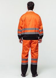 Outdoor Twill Fabric High Visibility Work Uniforms With Multi Pockets EN ISO 20471