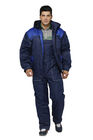 Contrast Navy / Royal Winter Bib Pants 100% Polyester Material With Padding