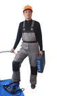 Gery / Black Two Tone Winter Bib Overalls Rub Resistance With Concealed Bib Pocket