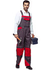 2 Tone Contrast Bib & Brace Workwear Protective Haif Overall With Reflective Piping