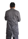 Comfort Long Navy Blue Lab Coat Back Vented For Engineering Or Warehouse Work