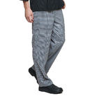 Poly Cotton Yarn Dyed Checkered Chef Pants With Elastic Waist Anti Wrinkle