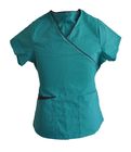 Ladies Work Medical Scrub Suit / Contrast Piping Nursing Scrubs Uniforms