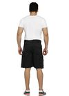 Safety Multi Pockets Mens Black Work Shorts Twill Woven With Tear Resistance