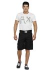 Safety Multi Pockets Mens Black Work Shorts Twill Woven With Tear Resistance