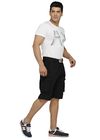 Triple Stitching Black Cargo Work Shorts With Tuck Way Holster Pockets