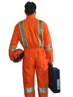 Soft High Visibility Overalls / Reflective Safety Workwear With Clear ID Pocket