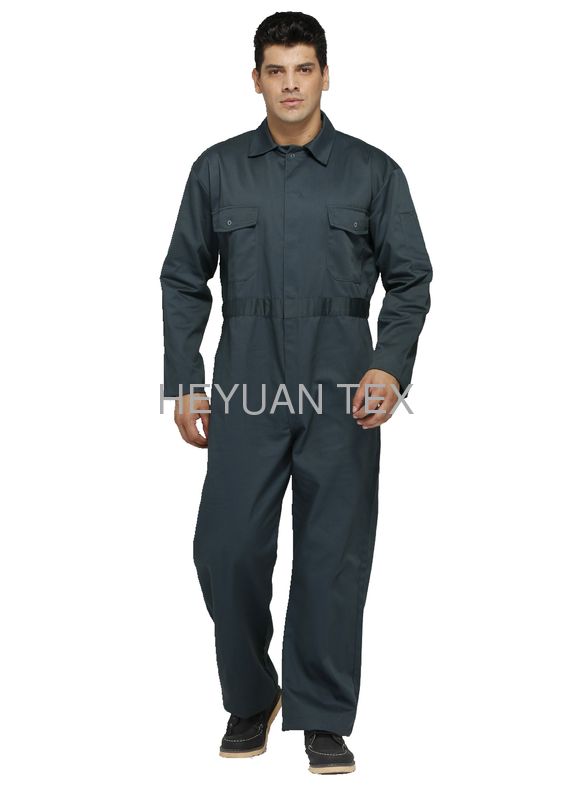 Twill Safety Heavy Duty Overalls Work Clothes With Studs Front Fastening