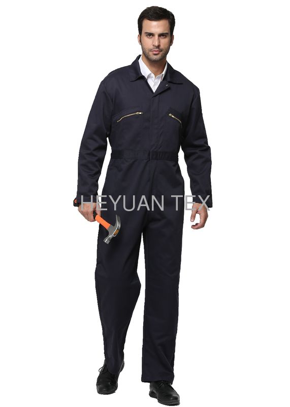 Industrial Uniforms Mens Work Overalls With Multi Functional Pockets 65% P 35% C