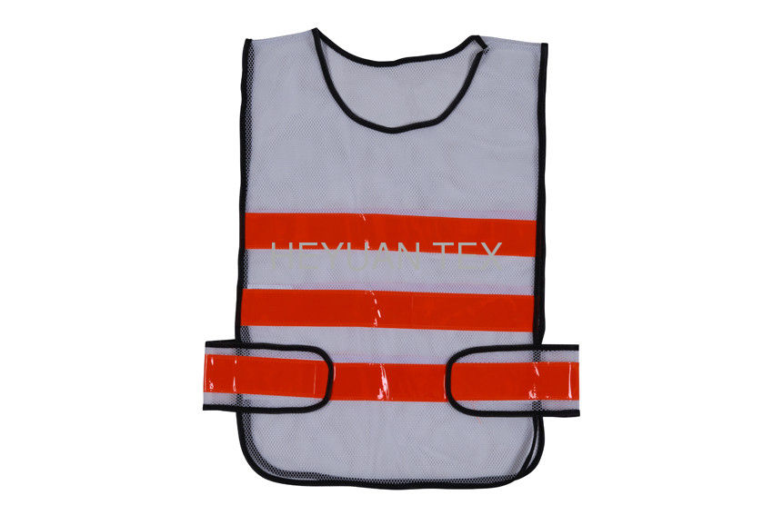 Motocycling / Running Mesh Safety Vest With Pockets , Class 2 High Visibility Vest  
