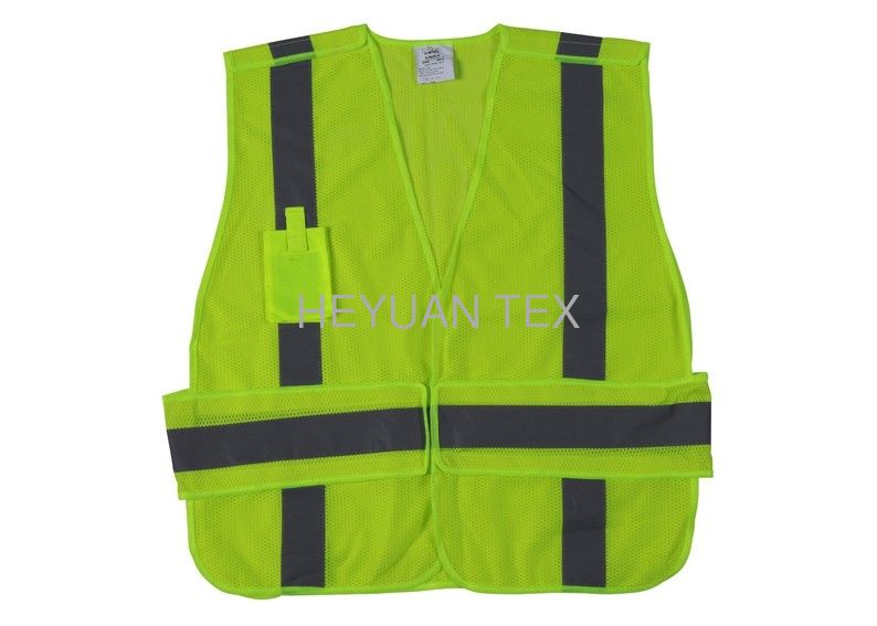 Protection High Visibility Work Uniforms , En20471 Standard Mesh Safety Vest Reflective 