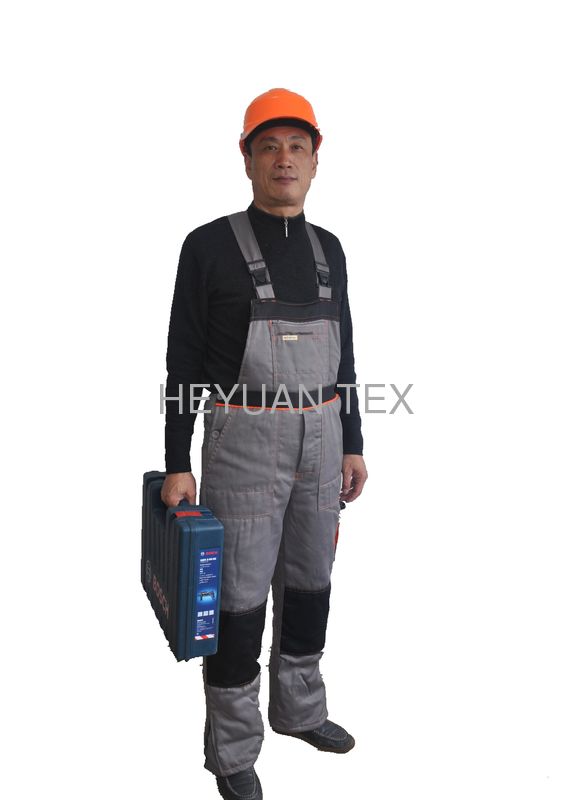 Two Tone Contrast Winter Bib And Brace Work Trousers Soft Material With Tear Resistance