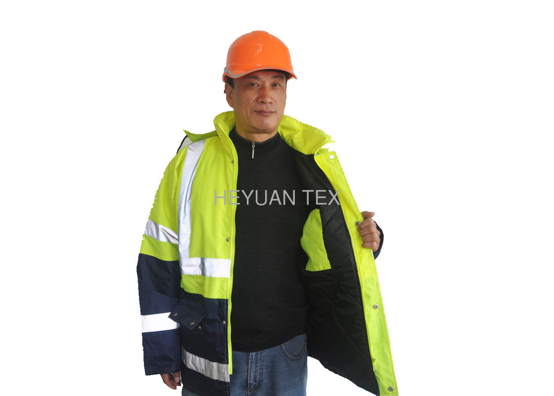 Breathable High Visibility Waterproof Jacket 300D Oxford Safety Windbreaker Jacket