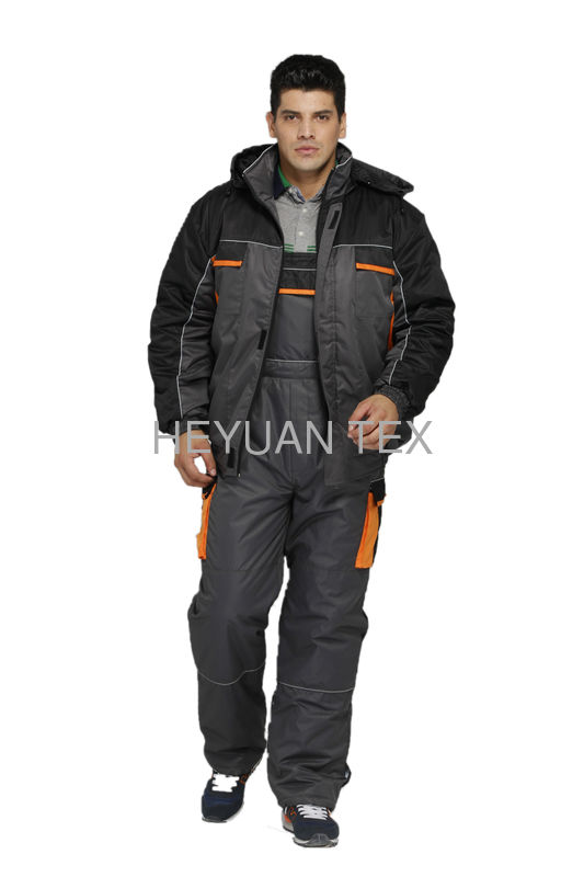 Industrial Safety Winter Bib Pants With  Elastic Waist And Adjustable Braces
