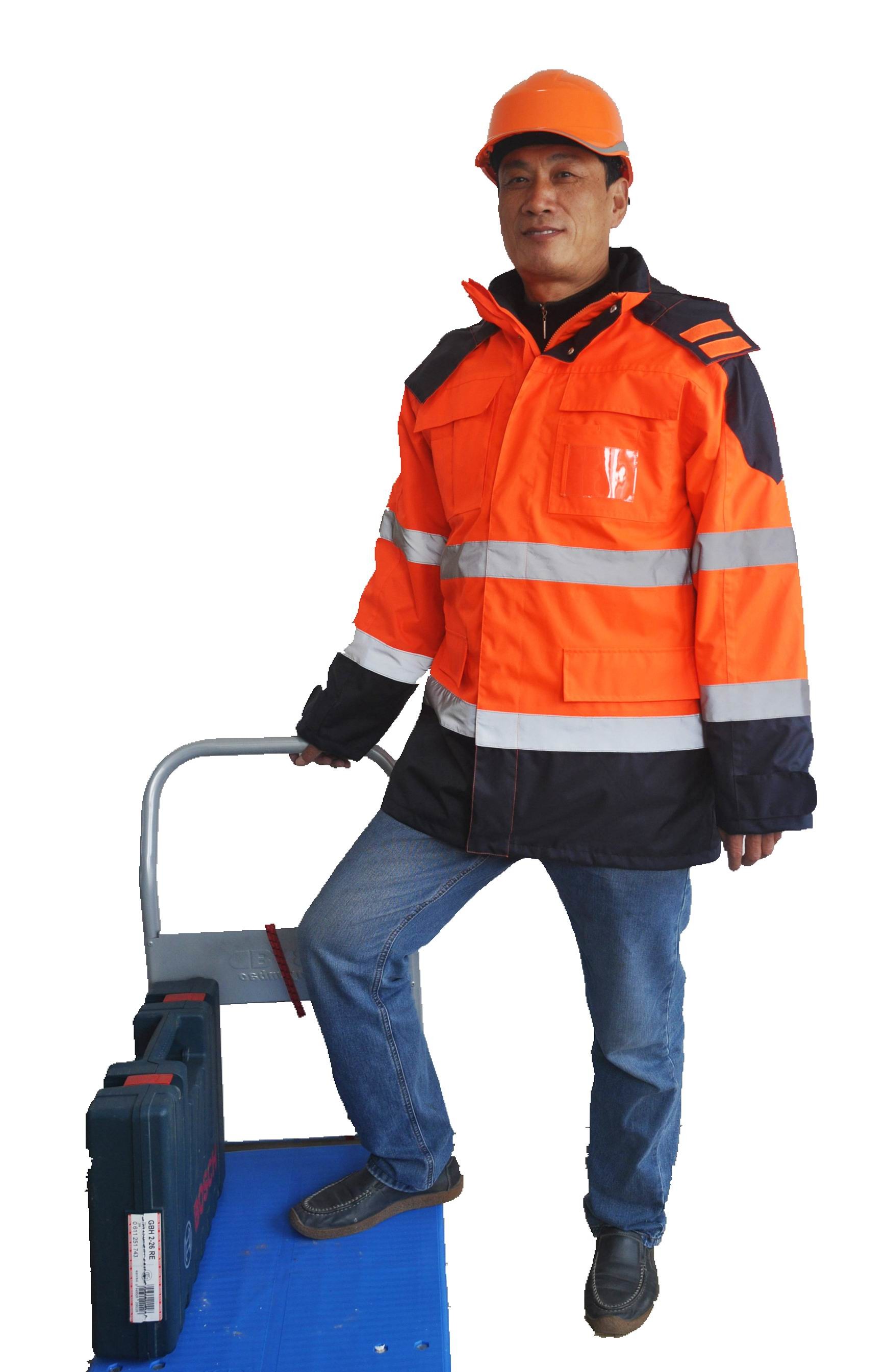 5 In 1 Industrial Work Jackets / 300D Polyester Waterproof Hi Vis Work ...