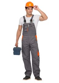 Durable Multi Size Mens Bib And Brace Workwear With Comfortable Elastic Waist