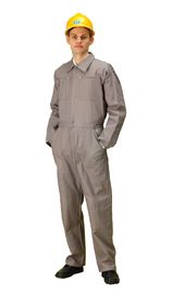 Heavy Duty Professional Work Uniforms / Flame Resistant Coveralls With Brass Zipper