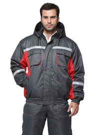 100% Polyester Oxford Workwear Winter Jackets Wind Resistant With PU Coated Inside